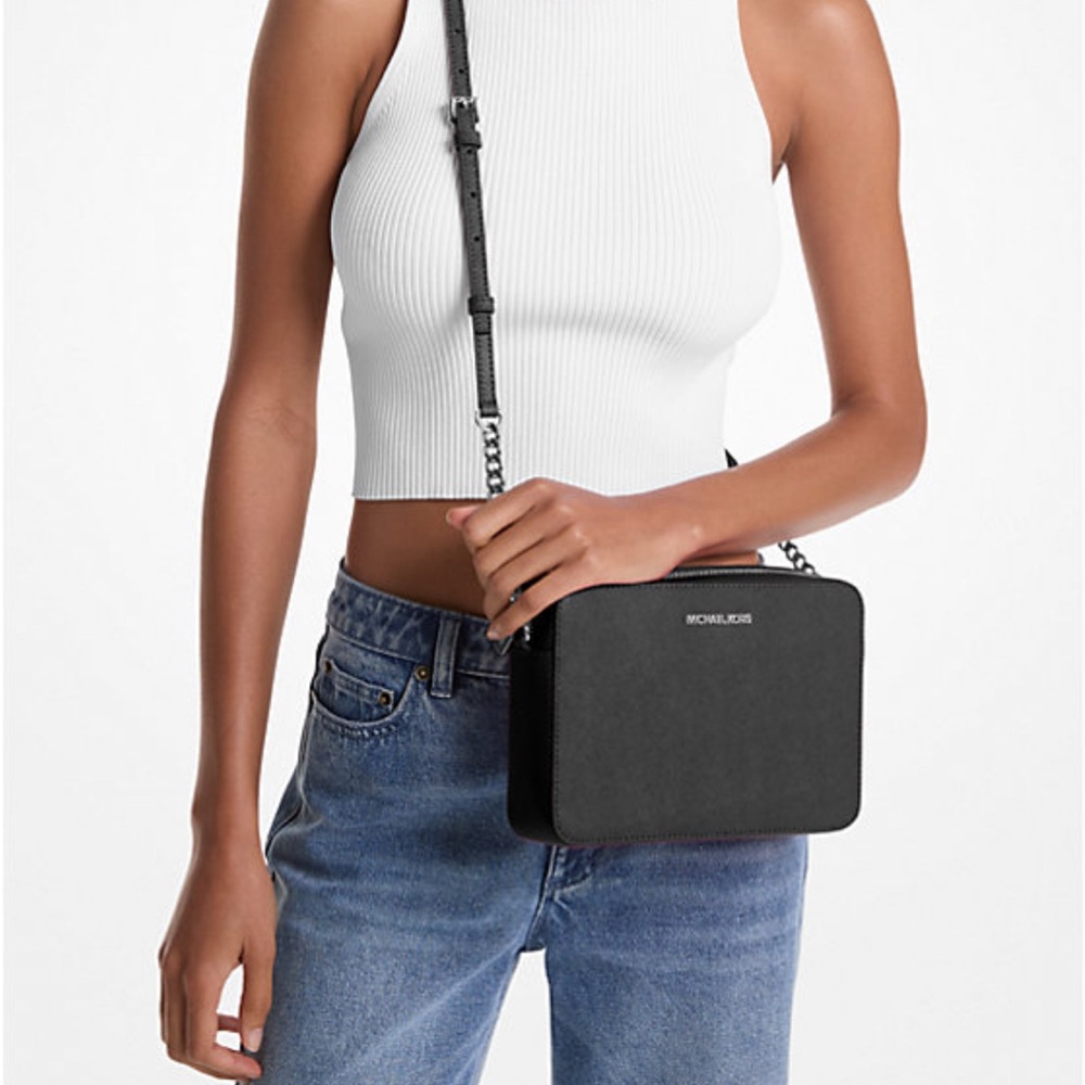 Michael Kors Jet Set Large Saffiano Leather Crossbody Bag